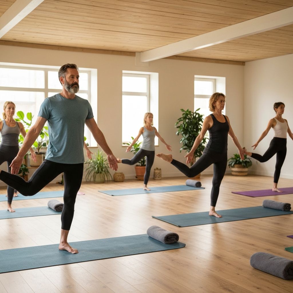 Gentle flow yoga class